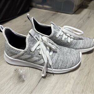 Adidas White and Gray Knit Sneakers